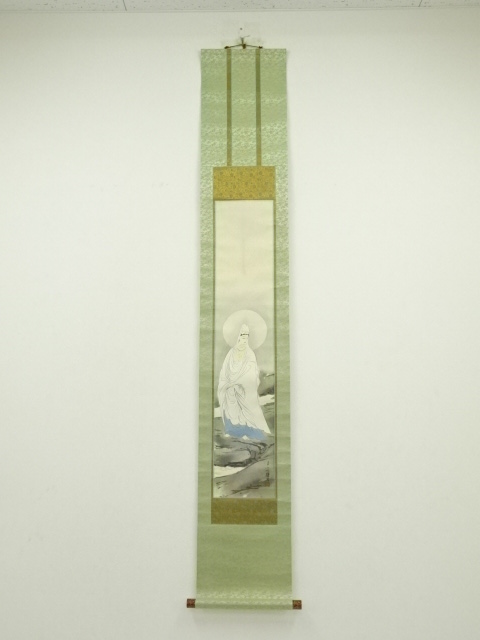 JAPANESE HANGING SCROLL / HAND PAINTED 